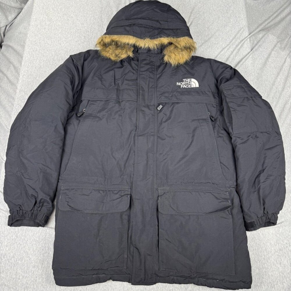 The North Face Down Parka McMurdo Black Jacket Expedition Men's Size Large Coat